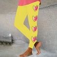 thumbnail image 6 of QATAINLAV Women's Valentine Day Leggings Fashion Heart Printed Tight Yoga Pants Milk Silk Soft Sport Elastic Tight Pants 2025 Valentines Gifts Yellow S Todays Sale, 6 of 7