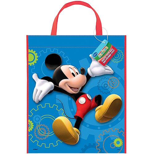 Large Plastic Mickey Mouse Favor Bag, 13" x 11"