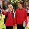 thumbnail image 5 of qelini Softshell Jacket Boys Girls 7-17 Years Long Sleeve Zipper Shirt Outdoor Hiking Collar Solid Color Waterproof Windbreaker Lightweight, 5 of 8