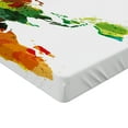 thumbnail image 2 of Ambesonne Colorful Fitted Sheet, Abstract Wold Map, Twin Size, Multicolor, 2 of 3