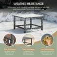 thumbnail image 5 of WestinTrends Malibu 5-Piece HDPE Adirondack Chair Outdoor Patio Square Table Conversation Set, Gray, 5 of 15