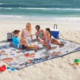 thumbnail image 5 of Extra Large Picnic Beach Blanket Waterproof Sand Proof Portable Outdoor Mat Pine Cones Trees Leaves. 60x80, 5 of 9