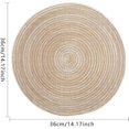 thumbnail image 2 of Juego de 6 manteles individuales trenzados de PP redondos de 36 cm (beige), lavables, resistentes al calor, antideslizantes, 2 of 5