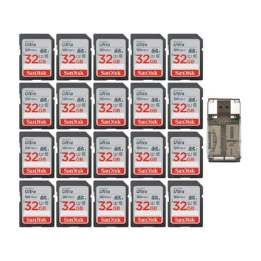 SanDisk 32GB Ultra SDHC UHS-I Memory Card w/High Speed USB Card Reader (20-Pack)