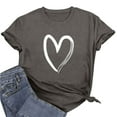 thumbnail image 6 of Ounisa Heart Shirts for Women - Trendy Short Sleeve Womens Graphic T Shirt Cute Love Gifts for Her, 6 of 7