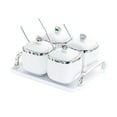 thumbnail image 4 of Lipstore Boîte de Condiments Récipient de Stockage Alimentaire Pot d'Assaisonnement pour Salon 4 Pots argent, 4 of 8