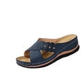 thumbnail image 4 of Orthopedic Wedge Sandals for Women,Summer Casual Open Toe Wide Width Platform Slip-On Sandals Boho Casual Comfortable Lightweight Low Wedges Outdoor Beach Walking Strappy Slippers with Arch Support, 4 of 6