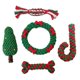 thumbnail image 1 of Juguete de Navidad, juguete de cuerda para perros, regalo de Navidad, juguete para masticar para cachorros, limpieza y entrenamiento de dentición, 1 of 1
