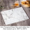 thumbnail image 5 of CounterArt "White Marble Design" 3mm Heat Tolerant Glass Cutting Board 15" by 12", 5 of 8