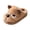 Slippers # Khaki, variant on Fluffy Slippers for Women Closed Toe Cute 3D Animal Bear Face Plush Slip On Winter Warm House Shoes Novelty Bedroom Scuffs