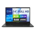 thumbnail image 1 of Laptop Asus Vivobook Intel Celeron 4GB RAM 128GB eMMC, 1 of 5