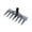 7-Tine, variant on Hiroekza Heavy-Duty Steel Garden Hoe & Rake with 2-Tine + Rake Handle - Versatile Weeding, Digging, and Loosening Tool for Gardening and Farming