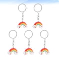 thumbnail image 2 of 5pcs Rainbow Bridge Keychains Creative Key Holder Stylish Key Ring Key Decoration Small Gift for Girls Women, 2 of 9