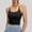 Black, variant on Tqcoqu Women's Padded Sports Camisole, Scoop Neck Cropped Tank Top with Contrast Straps for Activewear & Casual Wear,Yellow,Women's S-XXXL