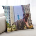 thumbnail image 1 of Ahgly Company Animaux Dinosaure Coussin d'Intérieur, 18 Pouces par 18 Pouces, 1 of 6