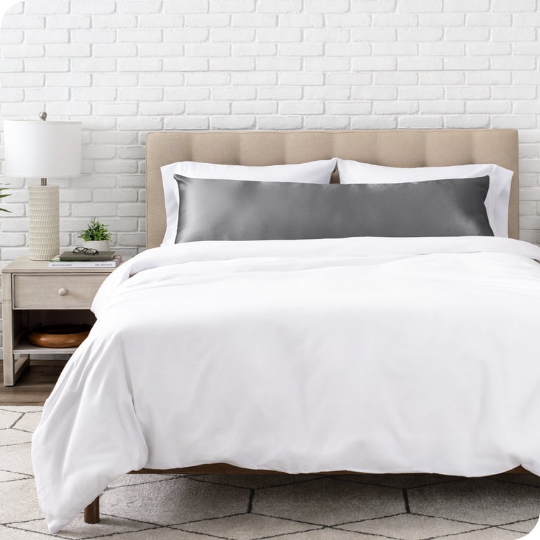 Bare Home Mulberry Silk Body Pillowcase, Gray photo 8