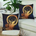 thumbnail image 2 of MKHERT Wolf Howling Moon Pillowcase Pillow Protector Cushion Cover 18x18 inch,Set of 2, 2 of 2