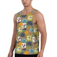 thumbnail image 2 of Haiem Hawaiian Style Men Workout Tank Top Gym Bodybuilding Sleeveless Muscle T Shirts Athletic Tank Breathable Workout Shirt-Small, 2 of 9