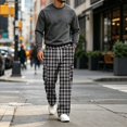 thumbnail image 5 of UDAUDU Men's Cargo Pants Streetwear Hiking Loose Fit Elastic Waist Drawstring Trousers Outdoor Trendy Joggers with Pockets Black 4XL, 5 of 8