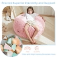 thumbnail image 4 of Puf cama MAXYOYO de felpa convertible para niños, color rosa, 4 of 7