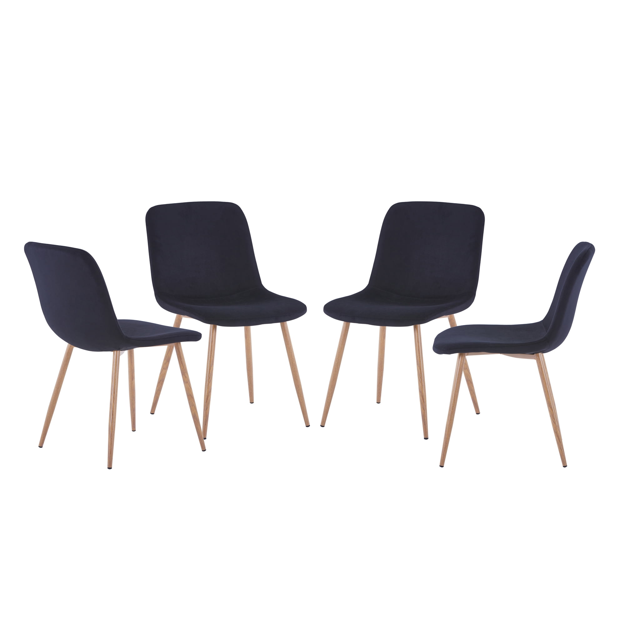 Kepooman 4Pcs Dining Chairs, Dining Room Chairs for Living Rooms, Kitchen Chairs for Offices, Black Kepooman 4Pcs Dining Chairs, Dining Room Chairs for Living Rooms, Kitchen Chairs for Offices, Black