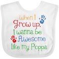 thumbnail image 3 of Inktastic Awesome Like Poppa Boys or Girls Baby Bib, 3 of 4