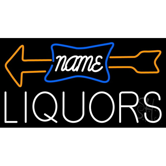 Pick Liquor LED Neon Sign 13 x 24 - inches, Clear Edge Cut Acrylic Backing, with Dimmer - Bright and Premium built indoor LED Neon Sign for Bar decor.