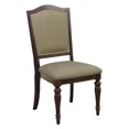 thumbnail image 2 of Dark Cherry Finish Dining Chairs Set of 2 Fabric Upholstery Traditional Dining Furniture, 2 of 3