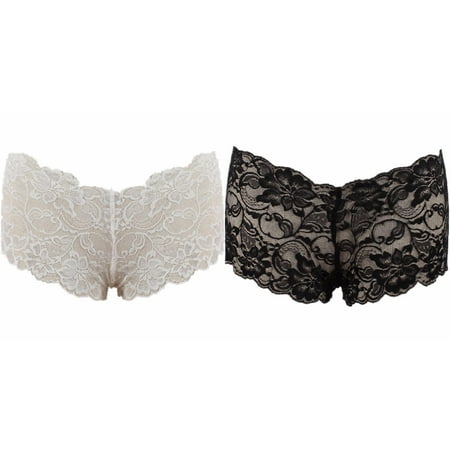 2-Pack Pantie High Knicker Thong Lingerie Underwear Waist G String Lace Brief Japanese Lingerie Satin Chemise Lingerie for Women plus Size Leopard Lingerie Vintage Lace up Corset with