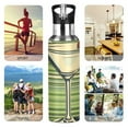 thumbnail image 7 of Yayeee 33oz Insulated Water Bottle Double Wall Stainless Steel with Flip Straw Lid, Red Martini, 7 of 7