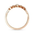 thumbnail image 4 of AFFY Crown Chevron Curve Engagement Ring for Women, 0.40 Carat (ctw) Round Cut Lab Grown Diamond V Shape Wedding Band Ring 14K Rose Gold Over Sterling Silver F-G-H, SI Quality Ring Size-9.5, 4 of 6