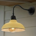 thumbnail image 3 of JONATHAN Y Aurora 12.25" 1-Light Farmhouse Industrial Indoor/Outdoor Iron LED Gooseneck Arm Outdoor Sconce, Matte Yellow, 3 of 8