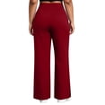 thumbnail image 6 of Plus Size Women’s Yoga Pants Elastic High Waist Casual Sweat Pants Side Split Relaxed Fits Workout Trousers with Pockets, 6 of 7