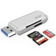 Lecteur de Carte SD Adaptateur de Lecteur de Carte Mémoire USB 3.0 à Double Fente en Aluminium pour SD SDXC SDHC – image 1 sur 6