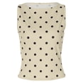 thumbnail image 6 of idosla Women Polka Dot Tank Tops Sleeveless Crew Neck Print Basic Casual Slim Fit T Shirt Y2k Trendy Going Out Top (Khaki, M), 6 of 6