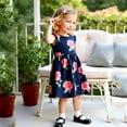 thumbnail image 6 of Zszcpp Mini Dress For Toddler Girl Versatile Styliah Flower Prints Suitable Princess Holiday Baggy Sleeveless Casual Dresses, 6 of 7
