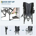 thumbnail image 3 of Luku Folding Camping Chair for Adults, Heavy Duty Director Chair with Side Table, Pocket & Cup Holder, 3 of 9