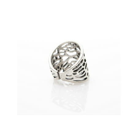 - Antique Silver Plated Adjustable Ring