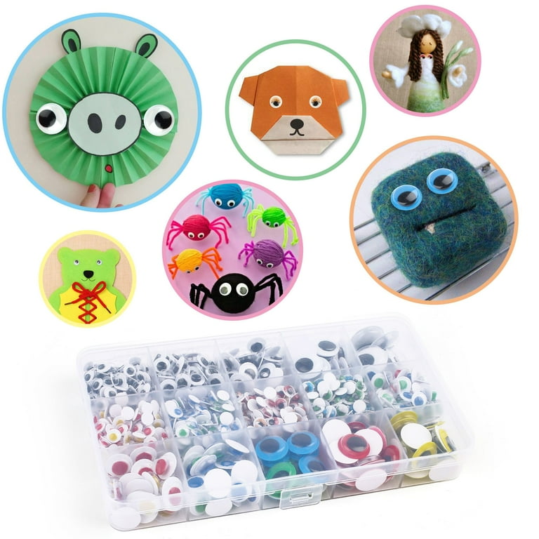 Googly Wiggly Wobbly Craft Eyes Self Adhesive Stickers 7 Sizes 4mm