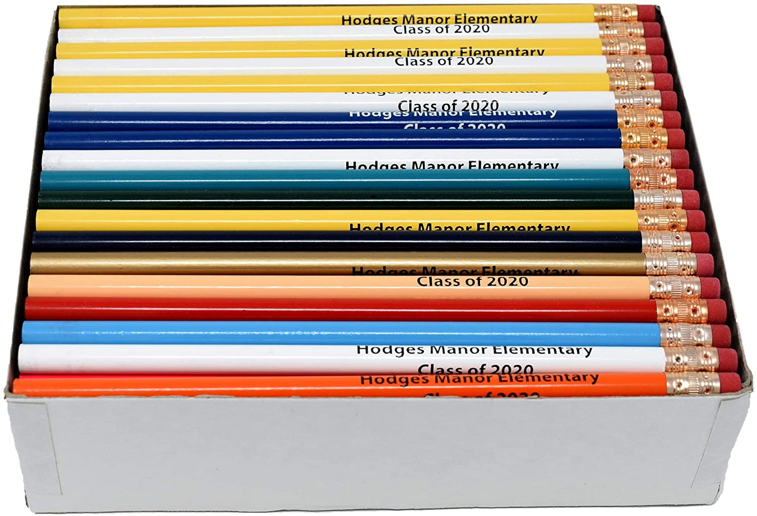 Pencil Guy Promotional Personalized Imprinted Round Pencils, Pack of 144 Wood Pencils