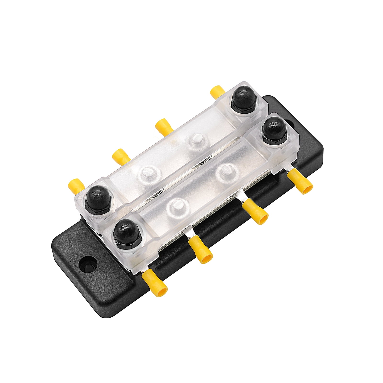 8 Terminal Bus 150A BusBar Block with Cover Ground Distribution Power Distribution Terminal Block for w/ 8 M6 Screws