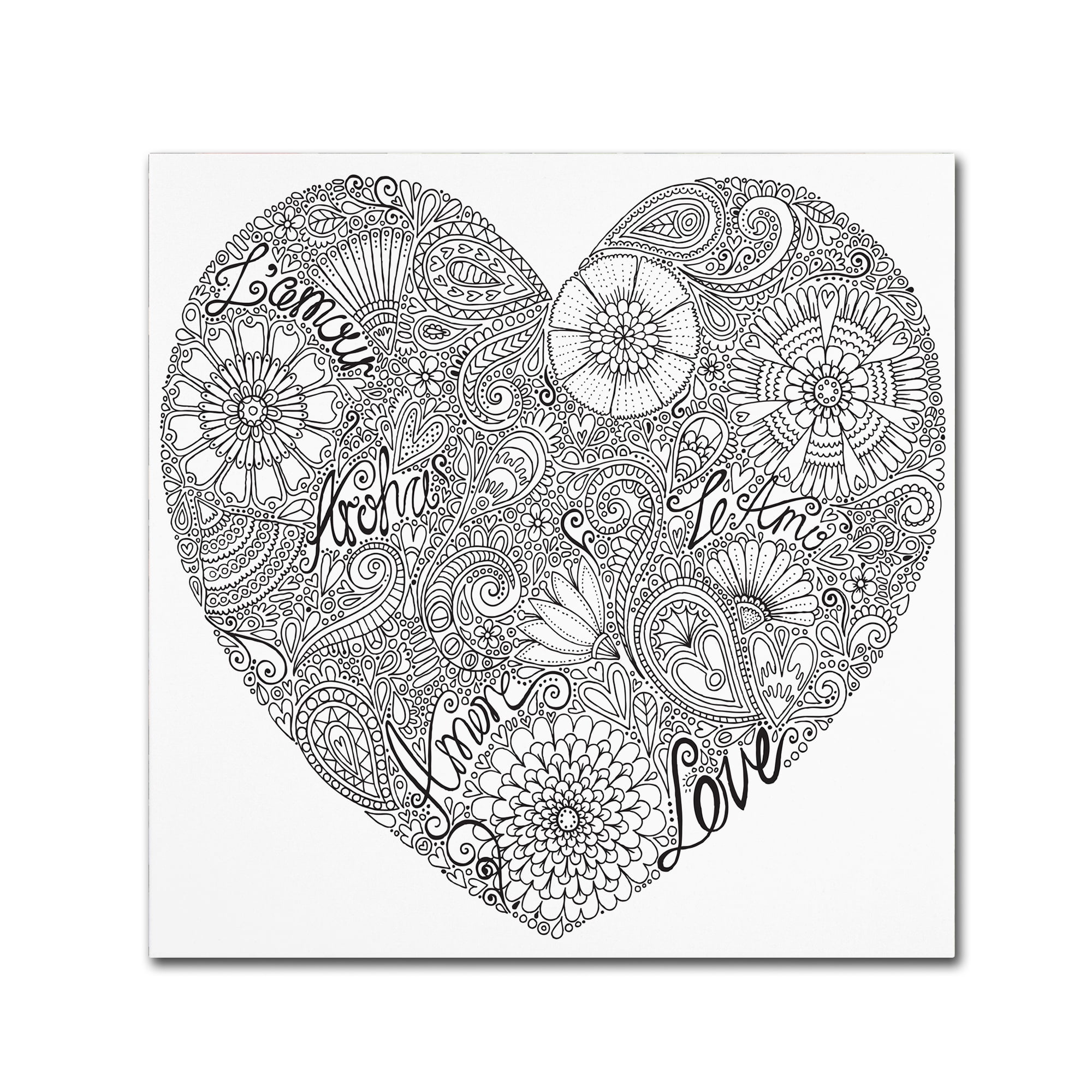 Trademark Fine Art "Love Heart" Canvas Art by Hello Angel