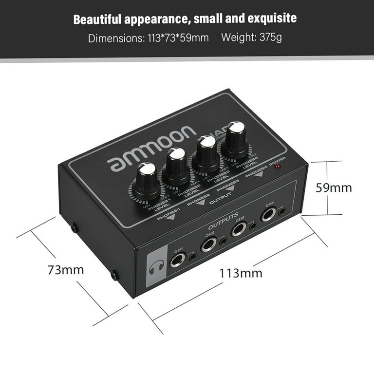 Audio Amp 1 4 4 way 1 4 Pouce Input 1 4 Portable Rca Amplifier Amp Rca Amplifier Portable 4 way Amp Inch 1 4 Amp 1 8 1 4 Amplifier 1 4 Inch Rca 1 4 Inch 4 way Amplifier Audio Amp Rca Aha04 Walmart