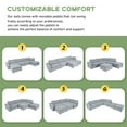 thumbnail image 4 of Churanty U Shaped Sectional Sofa with Ottoma,Oversized Convertible Upholstery Cloud Couch with Double Chaise and Down Filled for Living Room,Light Gray, 4 of 15