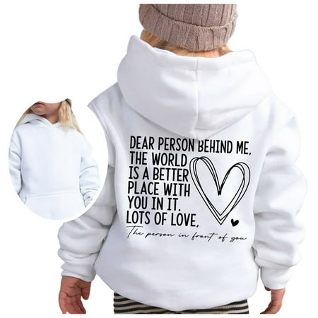

Toddler Girl Hoodie 3T Girl s Hoodie Long Sleeve Soft Sweatshirt Graphic Hoody Kids Cute Pullovers Top Clothes For Girls Fall Fashion Outfits Clothes White 7-8 Years
