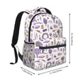 thumbnail image 2 of Rateoe Lavender Flowers Pattern Casual Backpack for School, Work, Travel – Adjustable Straps, Multiple Compartments – Ergonomic Design, Fits Laptops and Tablets, 2 of 5