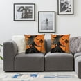 thumbnail image 2 of nygtbtfer Halloween Pillow Cover Witch Throw Pillowcase Orange Decorative Cushion Case for Farmhouse Home Sofa Couch Chair Car, Set of 2 White, 2 of 7