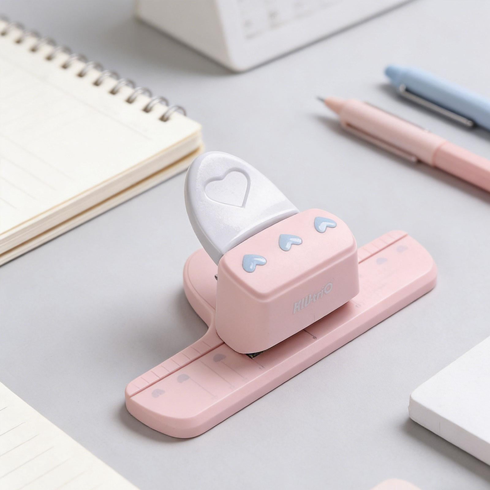 FVDPWYE Creative Border Punch DIY Hole Puncher Embosser for Greeting Cards Cardboard Pink