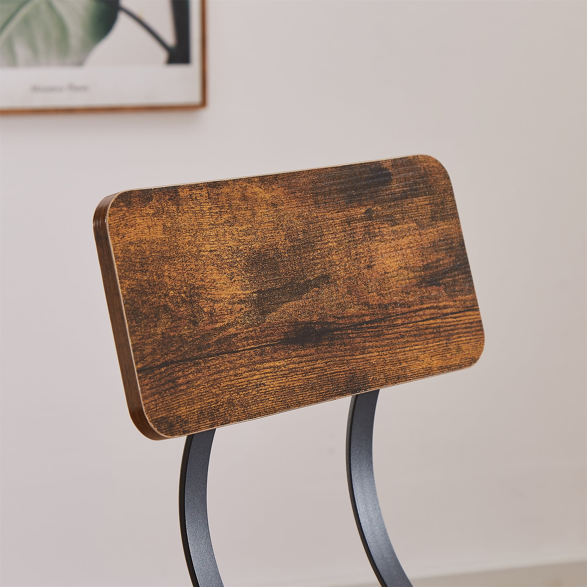 YYAo Oval Swivel Set of 2 Bar Stool, Metal Frame Armless Stool with Back for Living Room, Bar, Rustic Brown YYAo Oval Swivel Set of 2 Bar Stool, Metal Frame Armless Stool with Back for Living Room, Bar, Rustic Brown