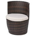 thumbnail image 5 of vidaXL 3 Piece Bistro Set with Cushions Poly Rattan Brown, 5 of 5
